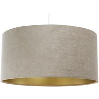 0E0-162-40 Hängeleuchte glamour Velourss strukturiert auf PVC-Basis beige, gold 1xE27 40W H:102 Ø40cm dimmbar - Bps Koncept von BPS KONCEPT