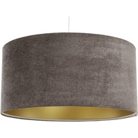 0E0-165-40 Hängeleuchte glamour Velourss strukturiert auf PVC-Basis braun, gold 1xE27 40W H:102 Ø40cm dimmbar - Bps Koncept von BPS KONCEPT