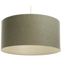 0E0-176-40 Hängeleuchte boho elegant E27 1x40W Stoff strukturiert auf PVC-Kunststoff grau H:90cm Ø40cm dimmbar - Bps Koncept von BPS KONCEPT