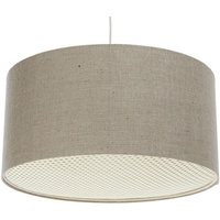 0N0-026-70 Hängeleuchte boho elegant E27 2x40W Hanf natürlich auf PVC-Kunststoff, mit Rattan Diffusor grau H:100cm Ø70cm dimmbar - Bps Koncept von BPS KONCEPT