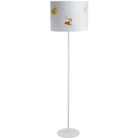 BPS Koncept 030m-600 Kinderzimmerlampe Stehleuchte SWEET DREAMS 1xE27 max.40W PVC mit UV-Farbdruck weiß, mehrfarbig H:150cm Ø40cm mit Fußtrittschalter von BPS KONCEPT