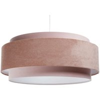 DUM-036 Hängeleuchte doblo Velourss strukturiert und Samtstoff auf PVC-Basis rosa 1xE27 40W H:107 Ø60cm dimmbar - Bps Koncept von BPS KONCEPT