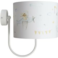 F-090-530-60 Kinderzimmerlampe Wandleuchte sweet dreams 1xE27 max.40W pvc mit UV-Farbdruck weiß, mehrfarbig H:27cm Ø22.5cm dimmbar - Bps Koncept von BPS KONCEPT