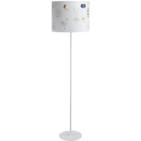 F-560-60 Kinderzimmerlampe Stehleuchte sweet dreams 1xE27 max.40W pvc mit UV-Farbdruck weiß, mehrfarbig H:150cm Ø40cm mit Fußtrittschalter - Bps von BPS KONCEPT