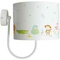 F-570k-A Kinderzimmerlampe Wandleuchte sweet dreams 1xE27 max.40W pvc mit UV-Farbdruck weiß, mehrfarbig H:27cm Ø22.5cm dimmbar - Bps Koncept von BPS KONCEPT