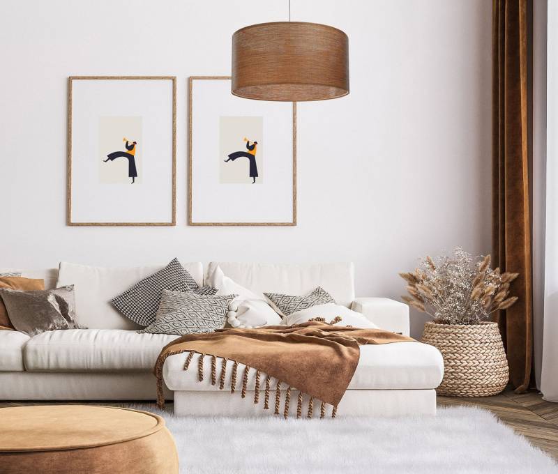 BPS Koncept Hängeleuchte Natural Fibes Light, ohne Leuchtmittel von BPS Koncept