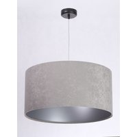Hängelampe Esszimmertisch Grau Silber Stoff Retro von BPS Koncept