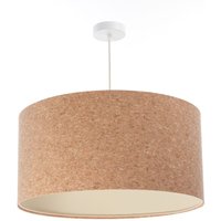 Hängelampe Natur Weiß E27 Ø 40 cm Kork Wohnzimmer von BPS Koncept