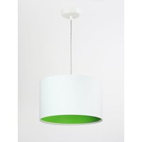Hängeleuchte Wohnzimmerlampe Weiß Grün Stoff von BPS Koncept