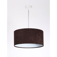Pendellampe Esstisch Braun Weiß Retro rund Leuchte von BPS Koncept