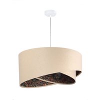 Pendellampe JILLIEN Beige Bunt rund Ø50cm Pendellampe JILLIEN Beige Bunt rund Ø50cm von BPS Koncept