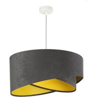 Pendelleuchte Dunkelgrau Gelb Ø50cm Stoff Esstisch von BPS Koncept