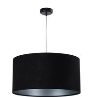 Pendelleuchte Esstisch Schwarz Silber Stoff Lampe von BPS Koncept