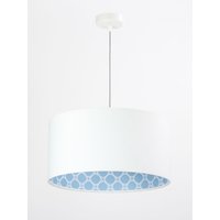 Pendelleuchte KIRA Weiß Blau Stoff Retro Esstisch von BPS Koncept