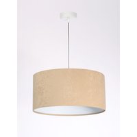 Pendelleuchte AYLMER Beige Weiß Retro rund Esstisch von BPS Koncept