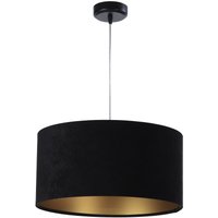 Pendelleuchte Schwarz Gold Stoff Retro Esstisch von BPS Koncept