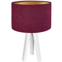 Tischlampe Beere Gold Holz Dreibein 46cm Retro Leuchte von BPS Koncept