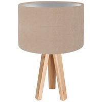 Tischlampe Holz Beige Silber Dreibein Retro 46cm Tischlampe Holz Beige Silber Dreibein Retro 46cm von BPS Koncept