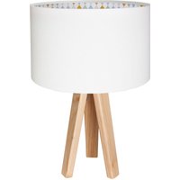 Tischlampe SORAJA Weiß Rauten Kinder Dreibein 46cm von BPS Koncept