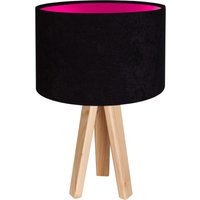 Tischlampe JERRY Schwarz Pink Retro Dreibein 46cm von BPS Koncept