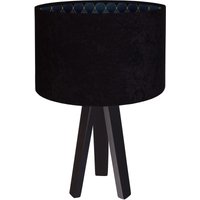 Tischleuchte Schwarz Dunkelblau Gold 46cm Retro von BPS Koncept