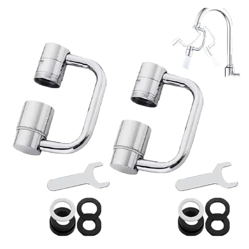 Rotating Faucet Extender, Rotatable Faucet Aerator Extension, Rotatable Faucet Extension ForBathroom Sink, Kitchen Bathroom Sink Sprayer(2pc) von BQLFPOIHP