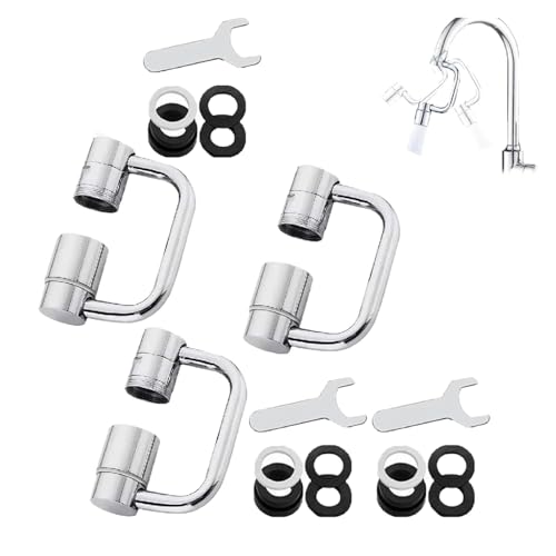 Rotating Faucet Extender, Rotatable Faucet Aerator Extension, Rotatable Faucet Extension ForBathroom Sink, Kitchen Bathroom Sink Sprayer(3pc) von BQLFPOIHP