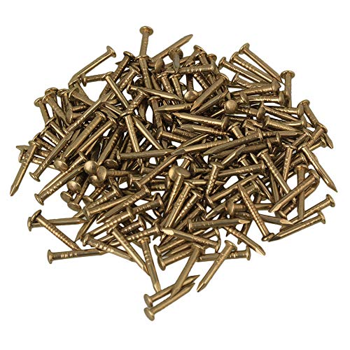 10mm Round Head Brass Copper Furniture Miniature Nails Pack of 100 von BQLZR