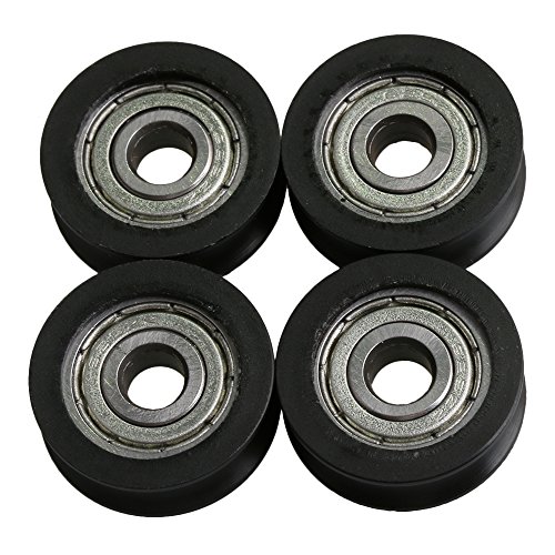 20x5x7mm 625ZZ U-artige Nut Kugellagerführungsrolle Räder Rolle tragende 63KG für Türfenster-Kabinettdrucker Packung mit 4 20x5x7mm 625ZZ U-artige Nut Kugellagerführungsrolle Räder Rolle tragende 63KG für Türfenster-Kabinettdrucker Packung mit 4 von BQLZR