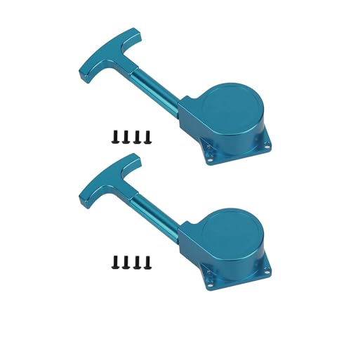BQLZR 2 Stück R020 blaue Upgrade-Teile aus Aluminiumlegierung RC Auto Seilzugstarter für Vertex 18 Nitro Motor von BQLZR