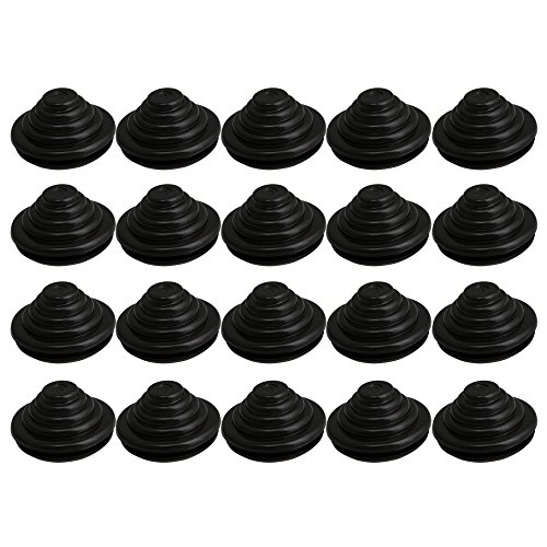 BQLZR 25mm Groove Dia Black Tower Form Gummi Kabel Ösen Dichtung Ring Heimwerker Packung mit 20 Stück von BQLZR