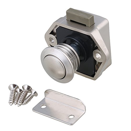 BQLZR 3,5 CM Nickel Taster Keyless Lock Latch Schrank Caravan Lock für RV Schubladenschrank Schranktüren Dicke 15-18mm BQLZR 3,5 CM Nickel Taster Keyless Lock Latch Schrank Caravan Lock für RV Schubladenschrank Schranktüren Dicke 15-18mm von BQLZR