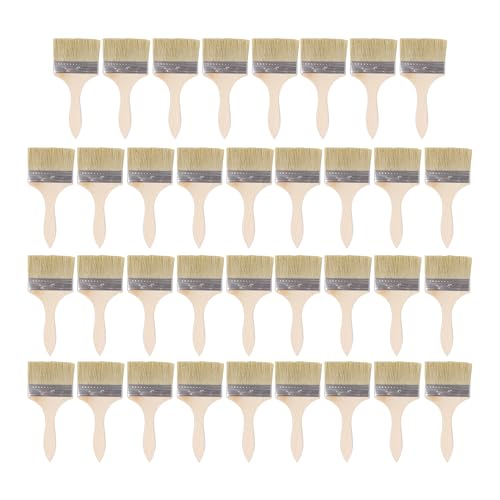 BQLZR 4 Zoll Chip Pinsel mit Holzgriff für Heimwerker 35 Stück von BQLZR