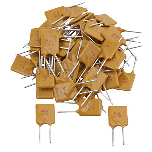 BQLZR 50 Stück 5A 16V 5000mA RUEF500 PolySwitch Rücksetzbare Sicherung Poly Switch Sicherungen Polyfuse von BQLZR