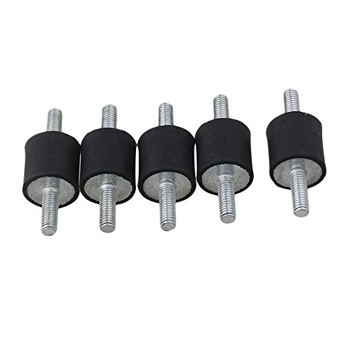 5 Stück 6 mm Anti-Vibrations-Halterung aus Gummi, Schrauben an beiden Enden, für Pumpen, von BQLZR