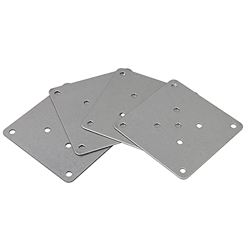 BQLZR 8 x 8 x 0,12 cm Möbelbeinmontageplatte mit 5-M5 Löchern, feste Montageplatte von BQLZR