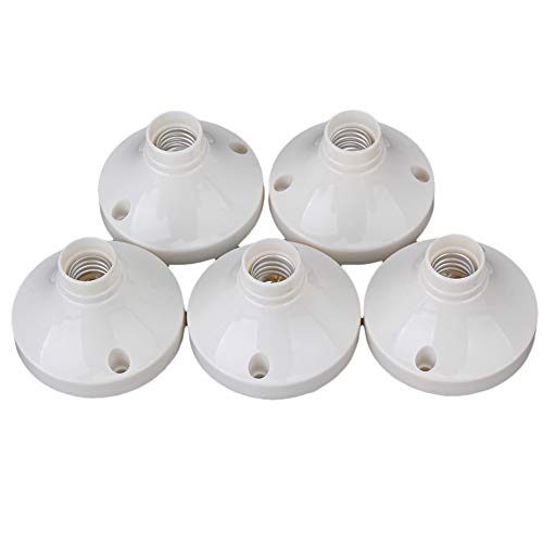 BQLZR Rund Fassung Plastik Halogen Weiß LED Für Lampe Halter 5er Pack von BQLZR
