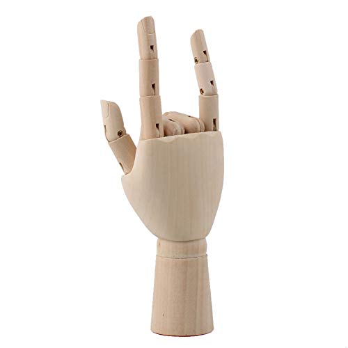 BQLZR 7,28 x 2,28 x 1,38 Zoll Holzfarbenmodell Gelenkpuppe aus Holz für die rechte Hand für Künstler und Maler BQLZR 7,28 x 2,28 x 1,38 Zoll Holzfarbenmodell Gelenkpuppe aus Holz für die rechte Hand für Künstler und Maler von BQLZR