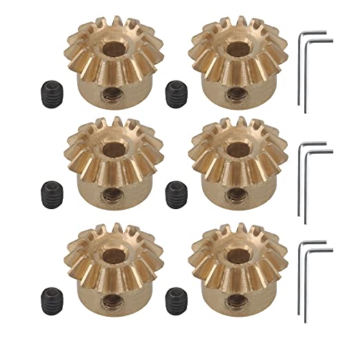 BQLZR Kegelradgetriebe 0,8 Modul 15T mit 3 mm Loch für Hardware mechanische Rotation 6 Stück von BQLZR