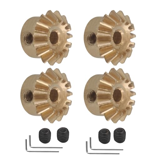 BQLZR Kegelradgetriebe für RC Autoteile 0,8 Modul 15T 3mm Innendurchmesser 4 Stück von BQLZR