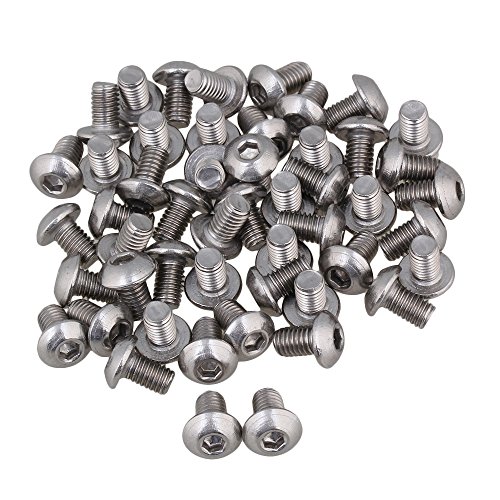 BQLZR Silber metrische Gewinde M5 Linsenkopf Innensechskant Kappe Schrauben Bolt Packung mit 50 von BQLZR