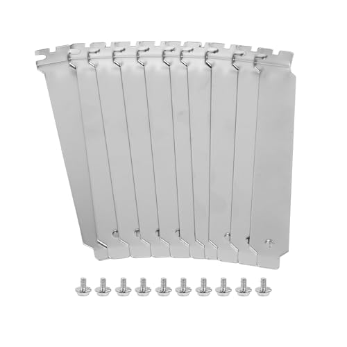 BQLZR Silver Stainless Steel Case PCI Slot Covers Dust Filter with Screws Set of 10 BQLZR Silver Stainless Steel Case PCI Slot Covers Dust Filter with Screws Set of 10 von BQLZR