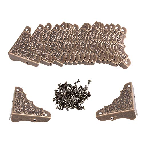 BQLZR Vintage Antike Dekorative Tisch Kantenabdeckung Bronze Packung mit 20 von BQLZR