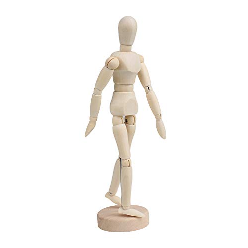BQLZR Wooden Human Mannequin 8 Inch Manikin Sketch Model Art/ARTIST Unisex Model von BQLZR