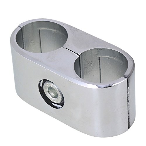 BQLZR 25 mm ID Silber Aluminium Regal Display Rack Gerüstbau Doppelrohrverbinder Armaturen Kleiderstangenverbinder, Regalverbinder von BQLZR