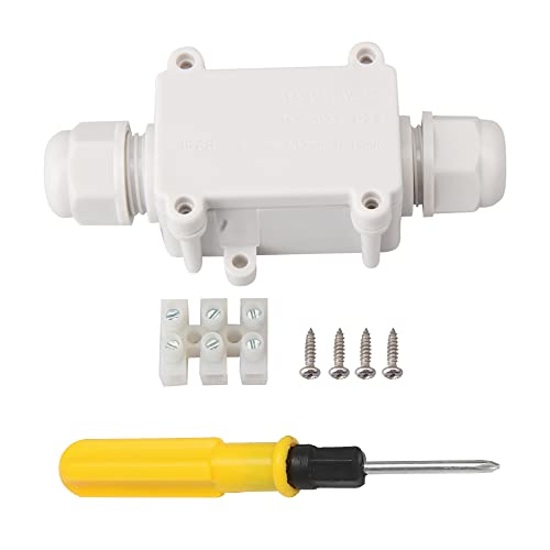weiß IP68 Wasserdicht Outdoor Mini 2 Way Kabel Wire Connector Junction Box 1 in 1 Out mit Terminal weiß IP68 Wasserdicht Outdoor Mini 2 Way Kabel Wire Connector Junction Box 1 in 1 Out mit Terminal von BQLZR