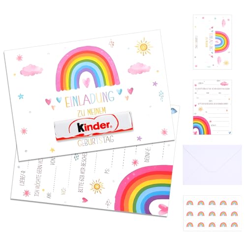 15 Einladungskarten Kindergeburtstag Mädchen Junge,Rainbow Invitation Cards,Regenbogen Einladungskarten zum Kindergeburtstag mit 15 Briefumschläge,Regenbogen Partyeinladungen,Ohne Kinderschokolade 15 Einladungskarten Kindergeburtstag Mädchen Junge,Rainbow Invitation Cards,Regenbogen Einladungskarten zum Kindergeburtstag mit 15 Briefumschläge,Regenbogen Partyeinladungen,Ohne Kinderschokolade von BQMEZRNUS
