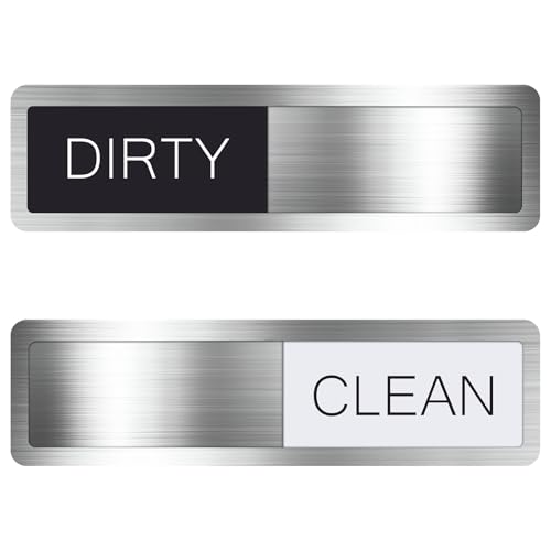 "Clean Dirty"-Magnetschild für Geschirrspüler, Reinigung und Schmutz. Geschirrspüler, Schiebeschild, magnetisch, klar und leicht zu lesende Schrift, verwendet für Reinigung und Schmutz "Clean Dirty"-Magnetschild für Geschirrspüler, Reinigung und Schmutz. Geschirrspüler, Schiebeschild, magnetisch, klar und leicht zu lesende Schrift, verwendet für Reinigung und Schmutz von BQMEZRNUS