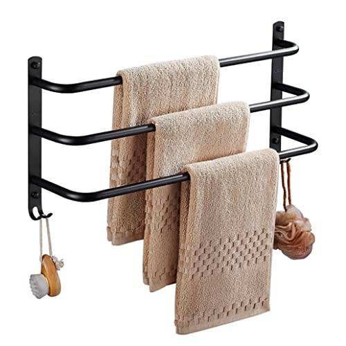 BQQQ Handtuchhalter Handtuchregal 3-stufig Handtuchhalter aus Edelstahl 304 Schwarz Dreifach-Handtuchhalter Badezimmer Küche Kreativer Handtuchhalter Badezimmer-Organizer Handtuchhalter BQQQ Handtuchhalter Handtuchregal 3-stufig Handtuchhalter aus Edelstahl 304 Schwarz Dreifach-Handtuchhalter Badezimmer Küche Kreativer Handtuchhalter Badezimmer-Organizer Handtuchhalter von BQQQ