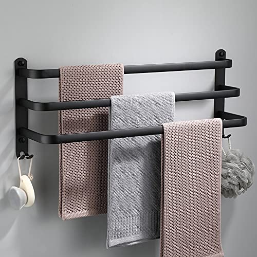 BQQQ Handtuchhalter für Badezimmer, an der Wand montierter Handtuchhalter, Handtuchhalter schwarz, 30–50 cm Handtuchstange, Handtuchhalter für Badezimmer und Küche BQQQ Handtuchhalter für Badezimmer, an der Wand montierter Handtuchhalter, Handtuchhalter schwarz, 30–50 cm Handtuchstange, Handtuchhalter für Badezimmer und Küche von BQQQ